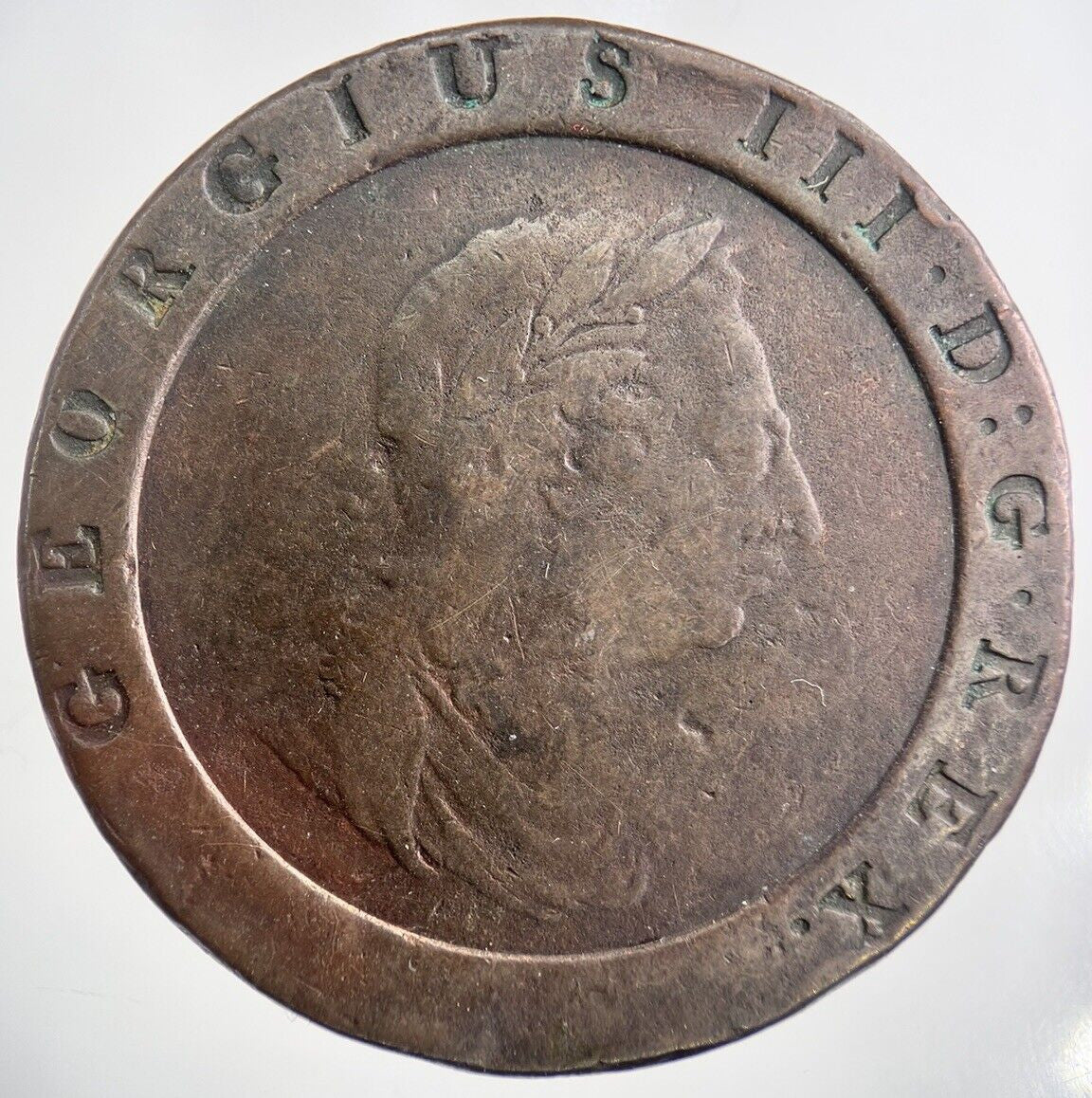 1797 George III 3rd Two-Pence Coin | Fine Collectable Grade | a497