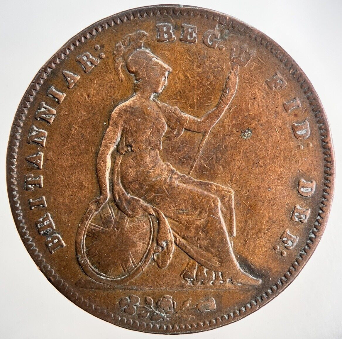 1855 Victoria One Penny Coin | Fine Collectable Grade