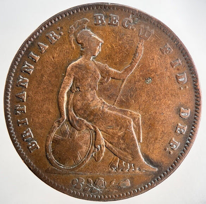 1855 Victoria One Penny Coin | Fine Collectable Grade