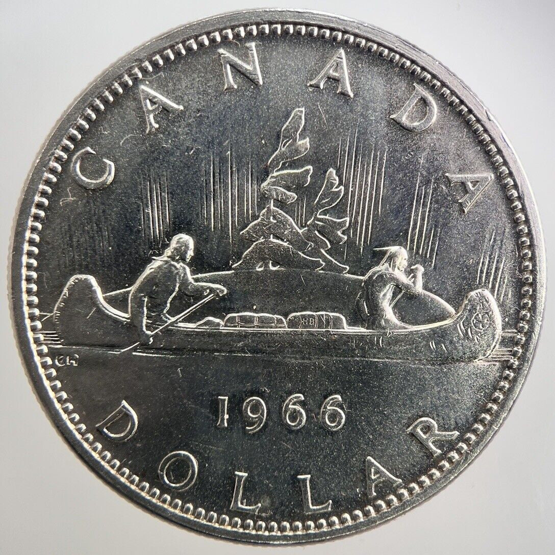 1966 Canadian 1 One Dollar Silver Coin | Very High Grade | a2263