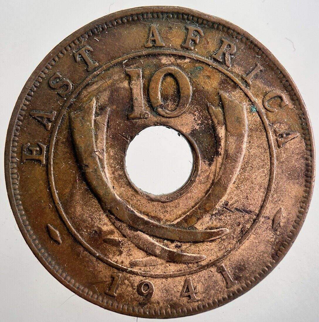 1941 East Africa 10 Ten Cents Coin | Fine Collectable Grade | a7581