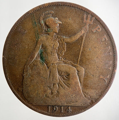 1914 George V One Penny Coin | Collectable Grade