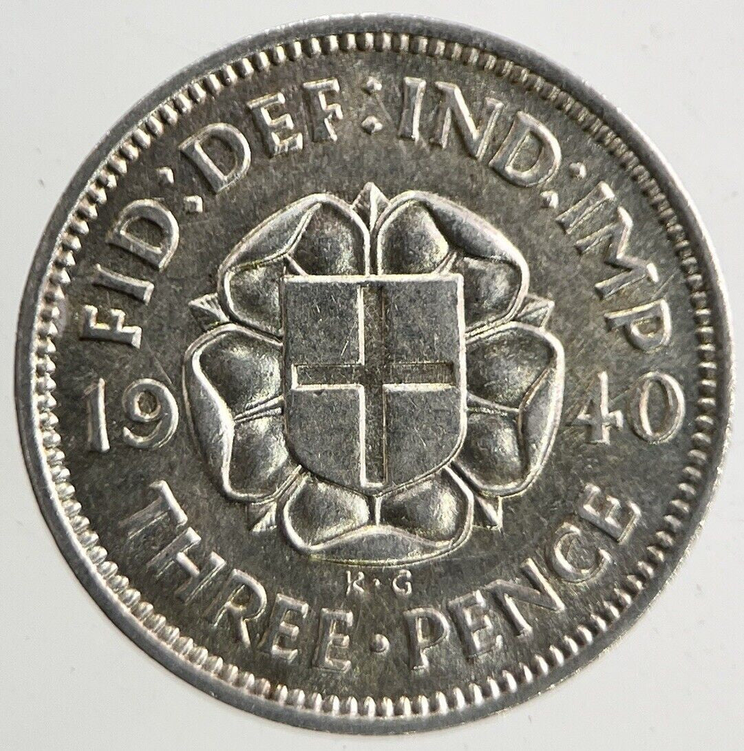 1940 George VI Threepence Silver Coin | Very High Grade