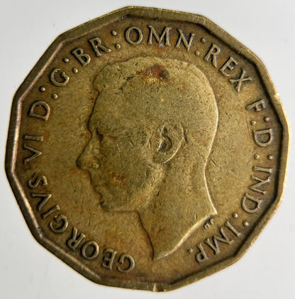 1941 George VI Brass Threepence Coin | Fine Collectable Grade