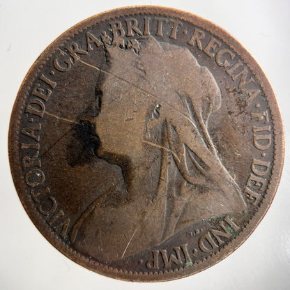 1899 Victoria One Penny Coin | Collectable Grade