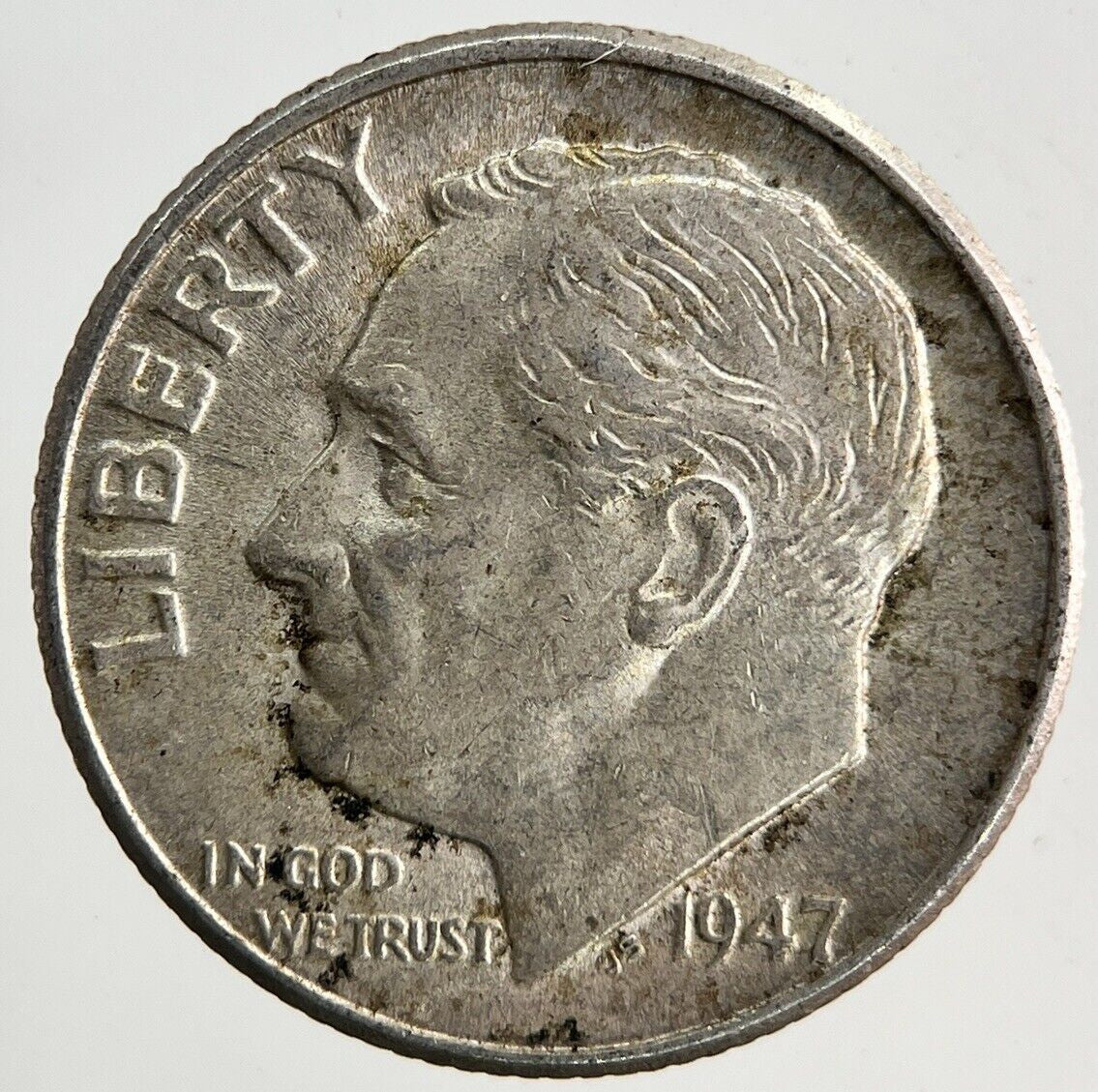 1947 - D US USA Roosevelt Dime Silver Coin | Very High Grade