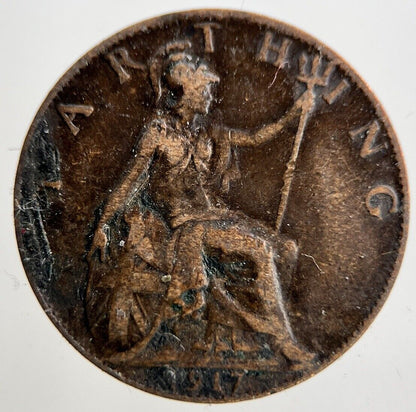 1917 George V Farthing Coin | Fine Collectable Grade