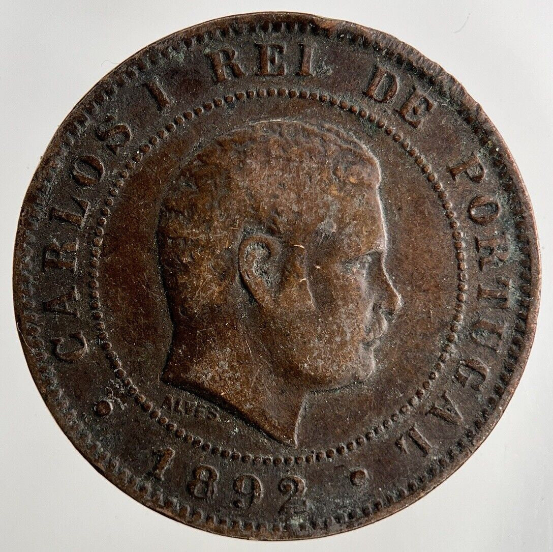 1892 Portugal X 10 Reis Coin | Collectable Grade