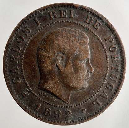 1892 Portugal X 10 Reis Coin | Collectable Grade
