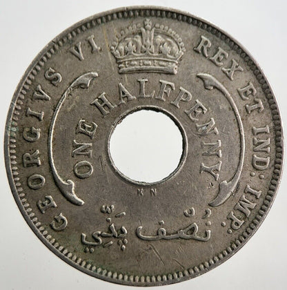 1937 West Africa 1 One Half-Penny Coin | Very High Grade | a7564