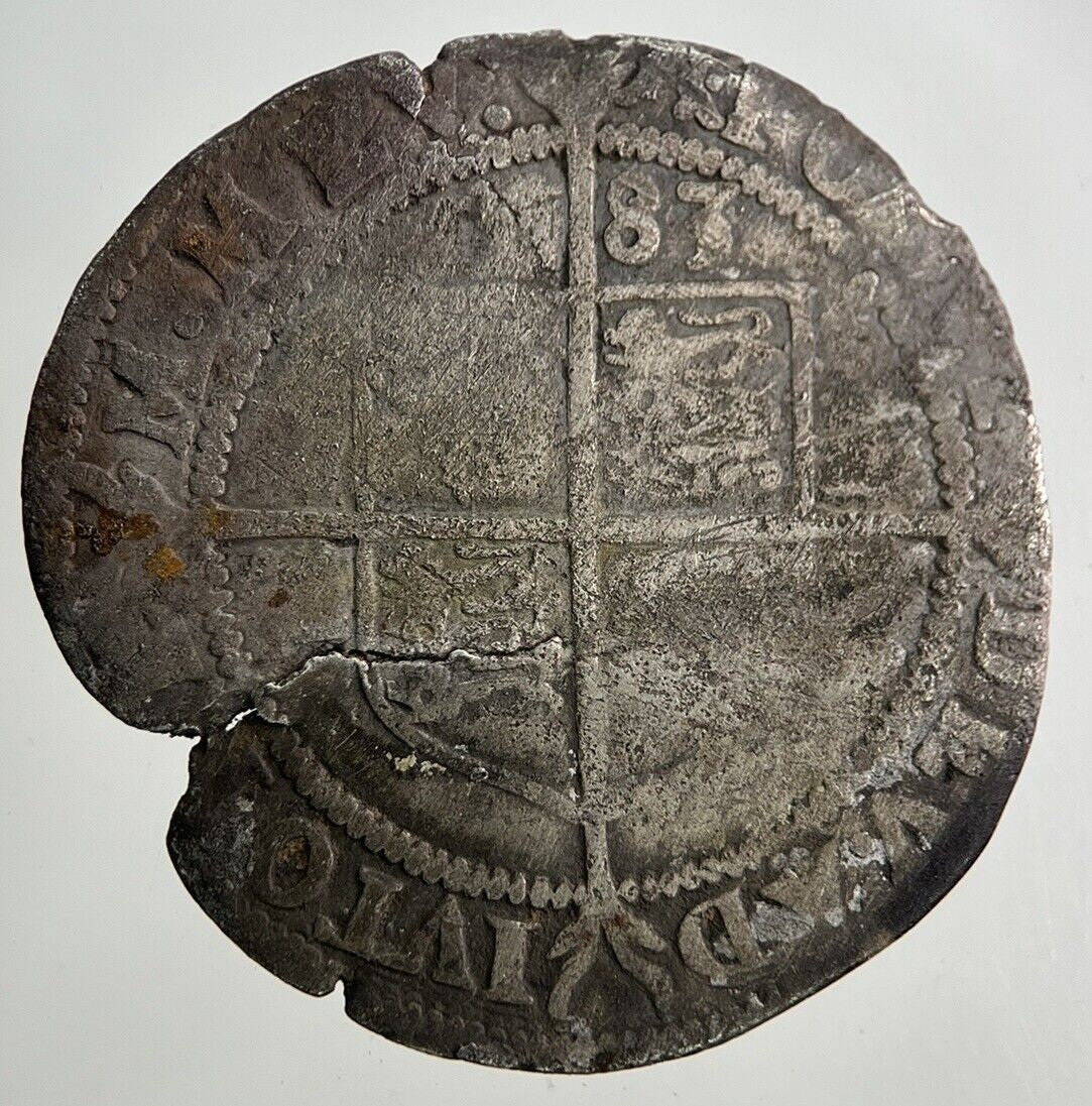 1587 Elizabeth I 1st Sixpence Hammered Silver Coin | Collectable Grade