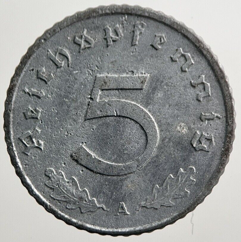 1943 - A Germany Nazi 5 Pfennig Coin | Fine Collectable Grade | a2560