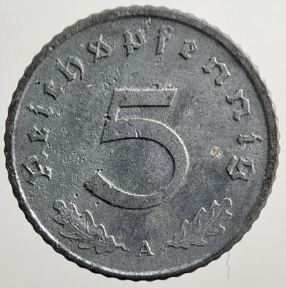 1943 - A Germany Nazi 5 Pfennig Coin | Fine Collectable Grade | a2560