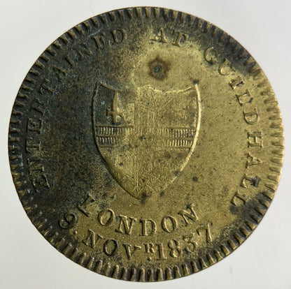 1857 Victoria London Entertained At Guild Hall Token Coin | Collectable Grade