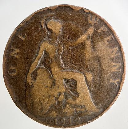 1912 - H George V One Penny Coin | Collectable Grade