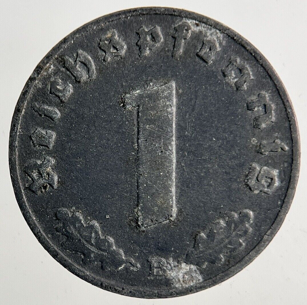 1944 Germany Nazi 1 Pfennig Coin | Fine Collectable Grade