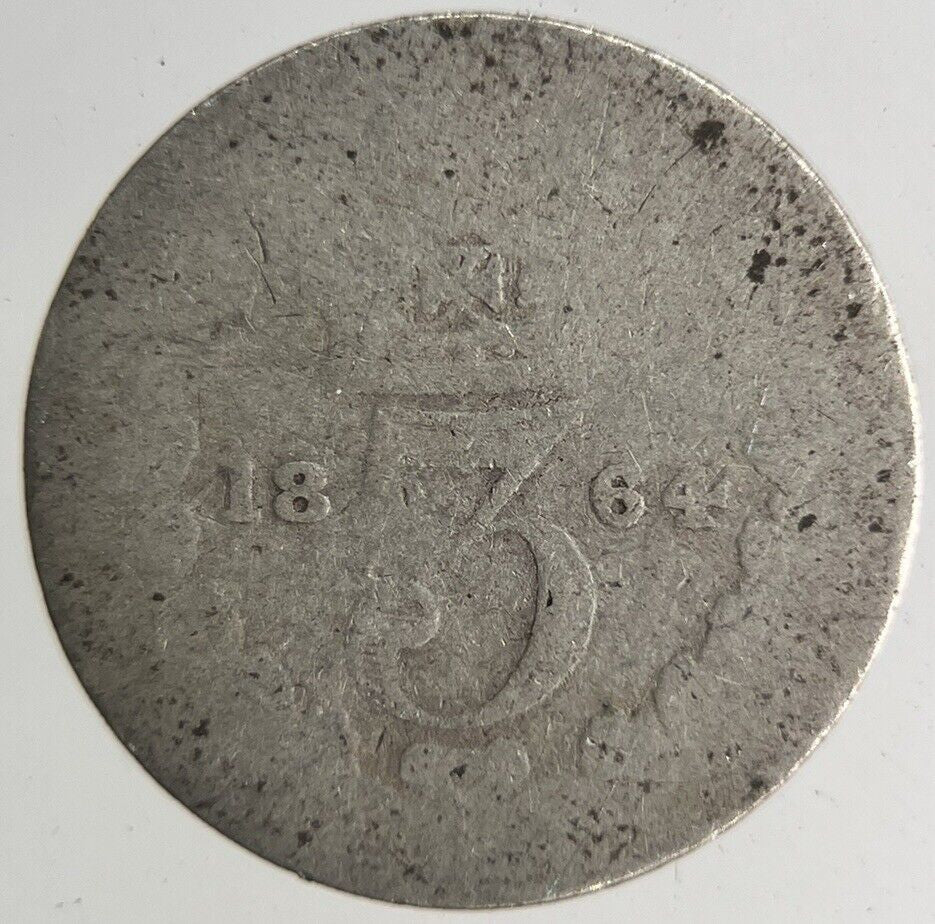 1864 Victoria Threepence Silver Coin | Collectable Grade