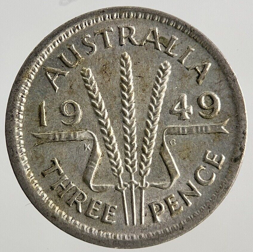 1949 Australia Threepence Silver Coin | Fine Collectable Grade