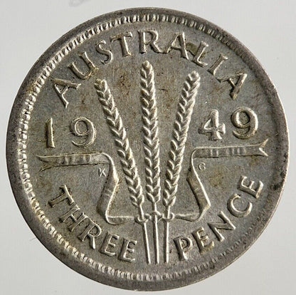 1949 Australia Threepence Silver Coin | Fine Collectable Grade