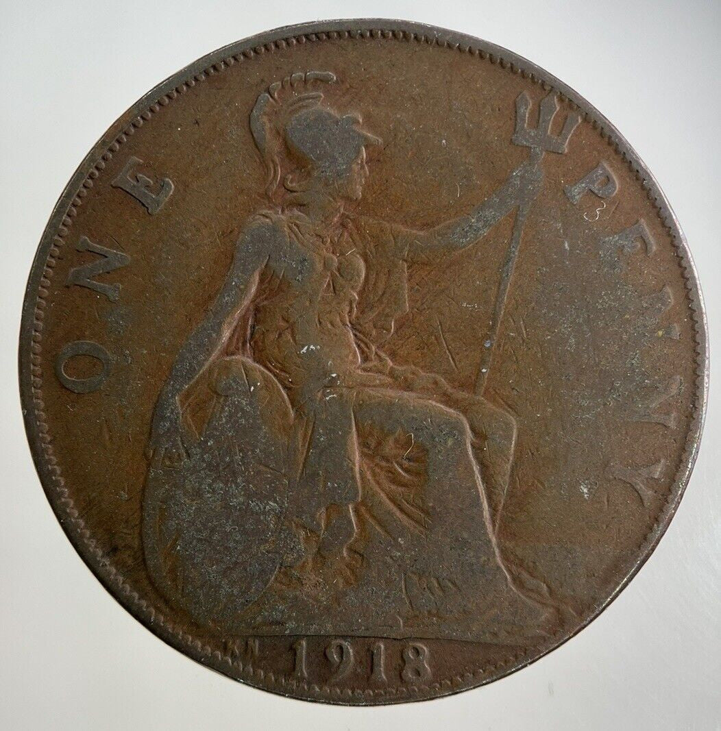 1918 - H George V One Penny Coin | Collectable Grade