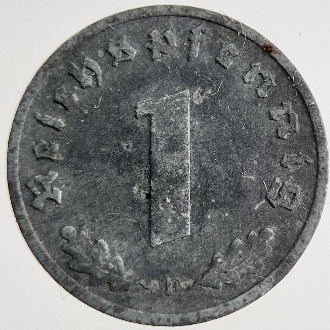 1943 Germany Nazi 1 Pfennig Coin | Very High Grade