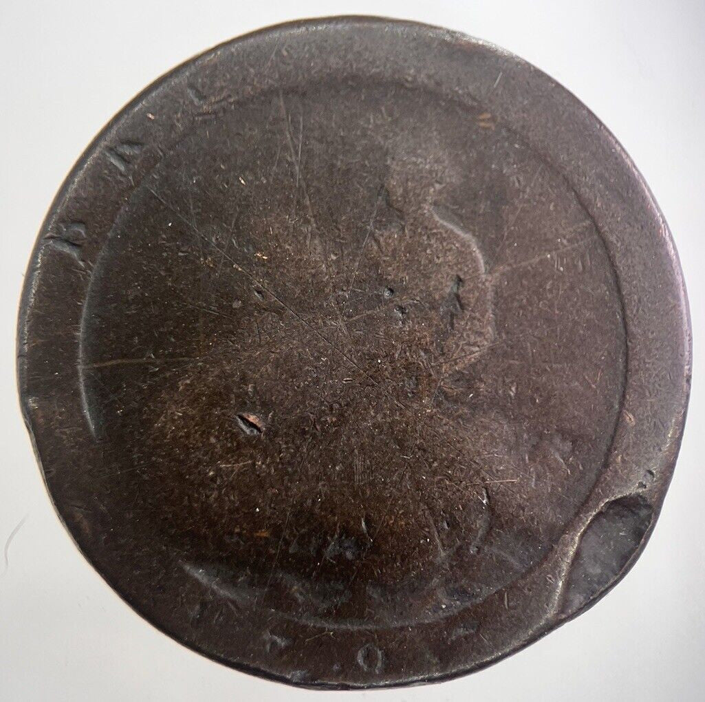 1797 George III 3rd Cartwheel One Penny Coin | Worn Grade | a3048
