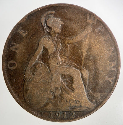 1912 - H George V One Penny Coin | Collectable Grade