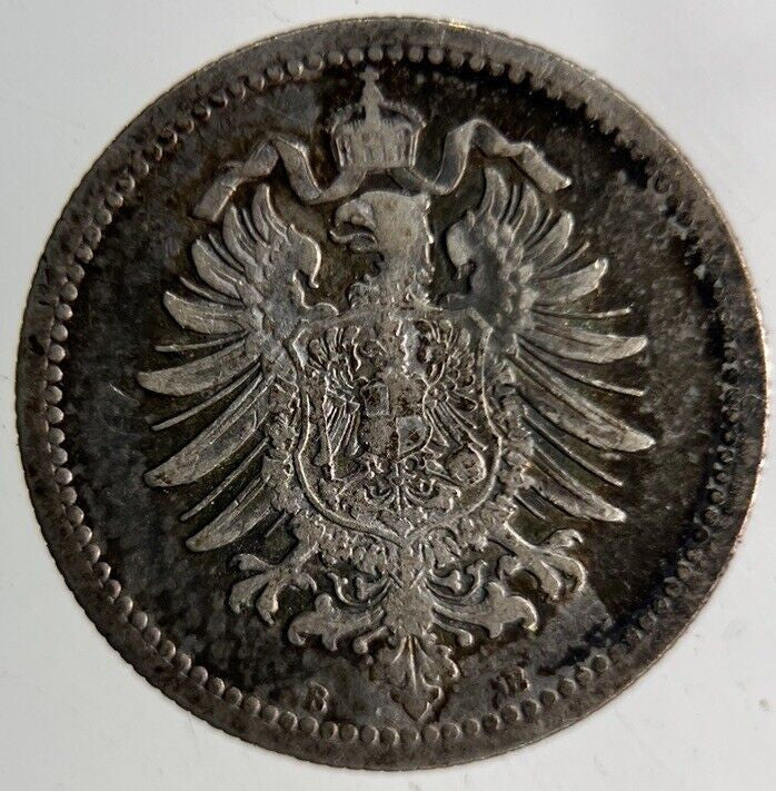 1875 Germany 50 Pfennig Silver Coin | Fine Collectable Grade