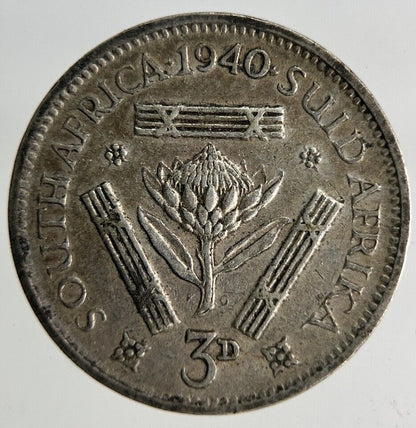 1940 South Africa Threepence Silver Coin | Fine Collectable Grade