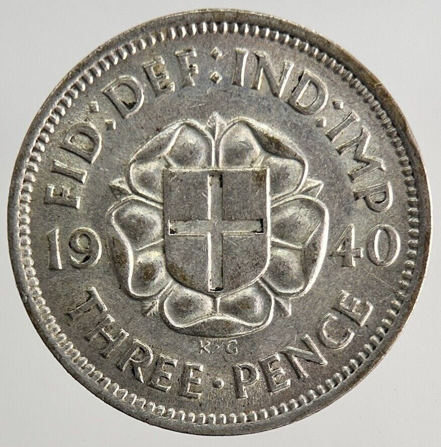 1940 George VI Threepence Silver Coin | Very High Grade