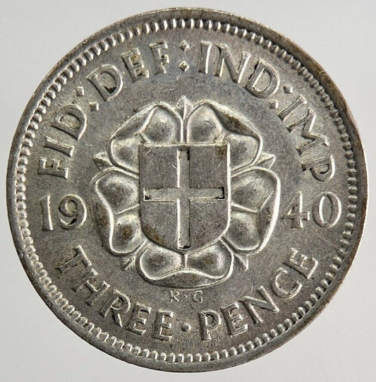 1940 George VI Threepence Silver Coin | Very High Grade