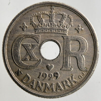 1929 Denmark 10 Ore Coin | Fine Collectable Grade