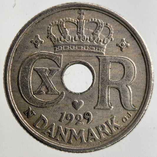1929 Denmark 10 Ore Coin | Fine Collectable Grade