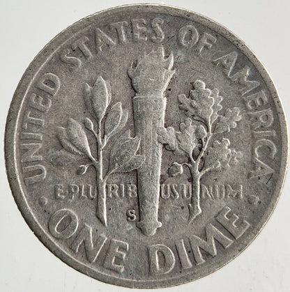 1947 - S US USA Roosevelt Dime Silver Coin | Fine Collectable Grade