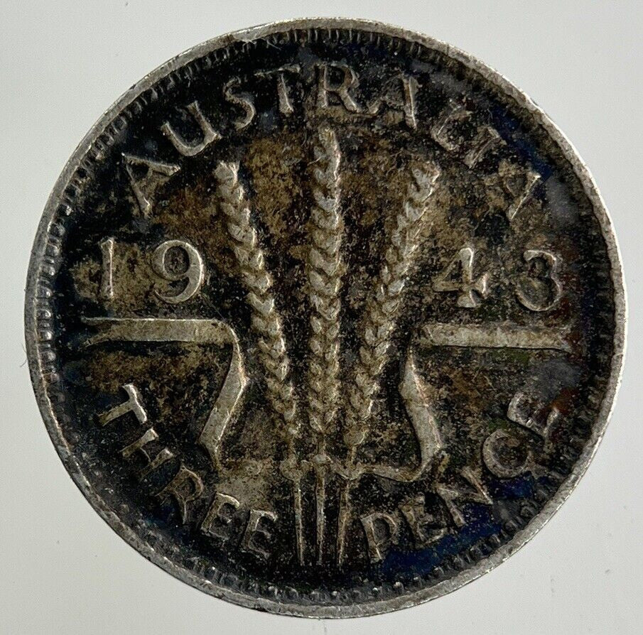 1943 Australia Threepence Silver Coin | Fine Collectable Grade