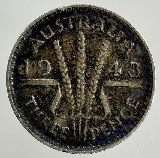 1943 Australia Threepence Silver Coin | Fine Collectable Grade