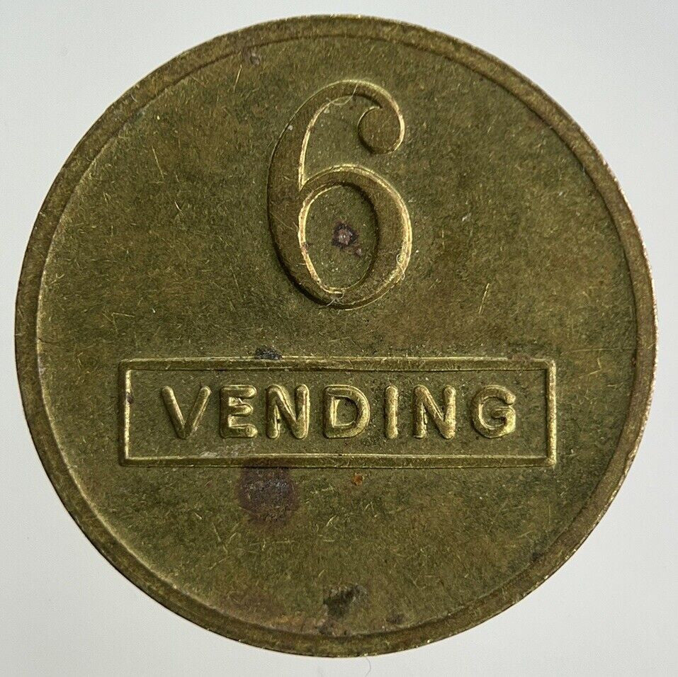 Old Vintage 6 Vending Machine Token Coin | Fine Collectable Grade