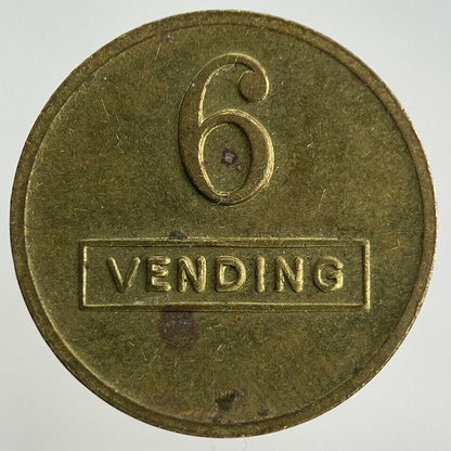 Old Vintage 6 Vending Machine Token Coin | Fine Collectable Grade