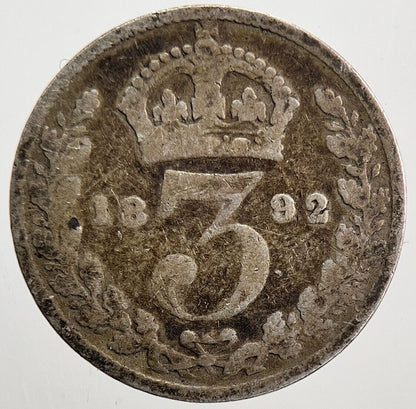 1892 Victoria Threepence Silver Coin | Collectable Grade | a6071