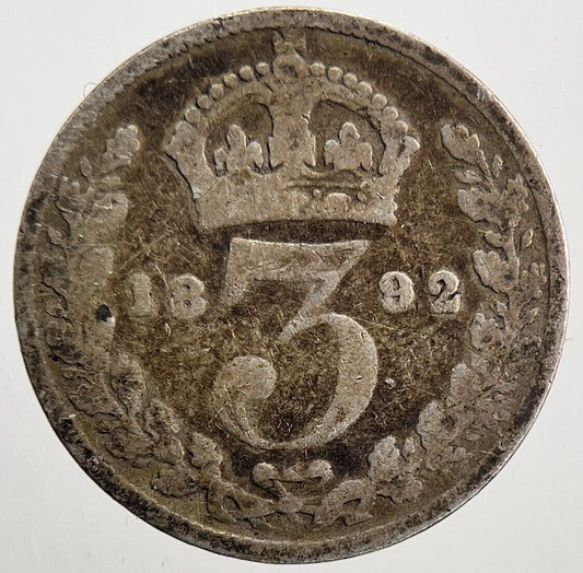 1892 Victoria Threepence Silver Coin | Collectable Grade | a6071