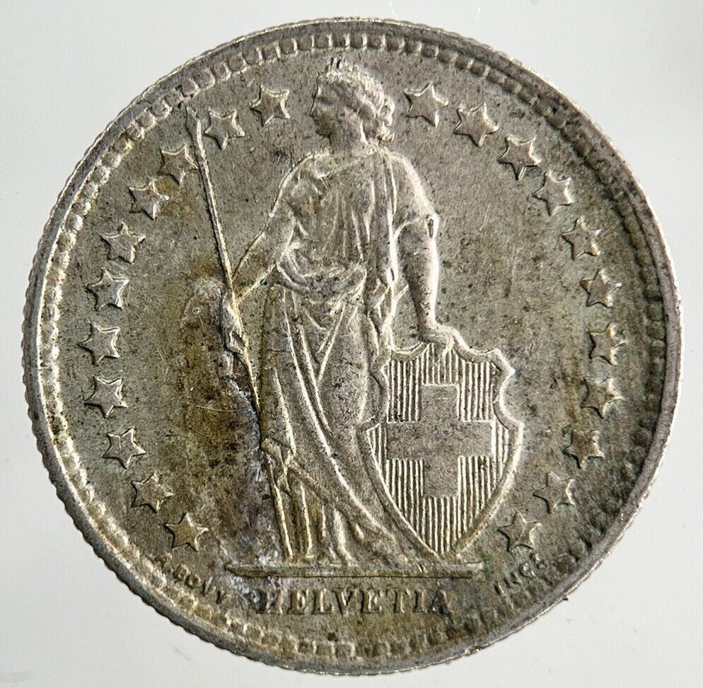 1960 Switzerland Swiss 1/2 Half Franc Silver Coin | Very High Grade