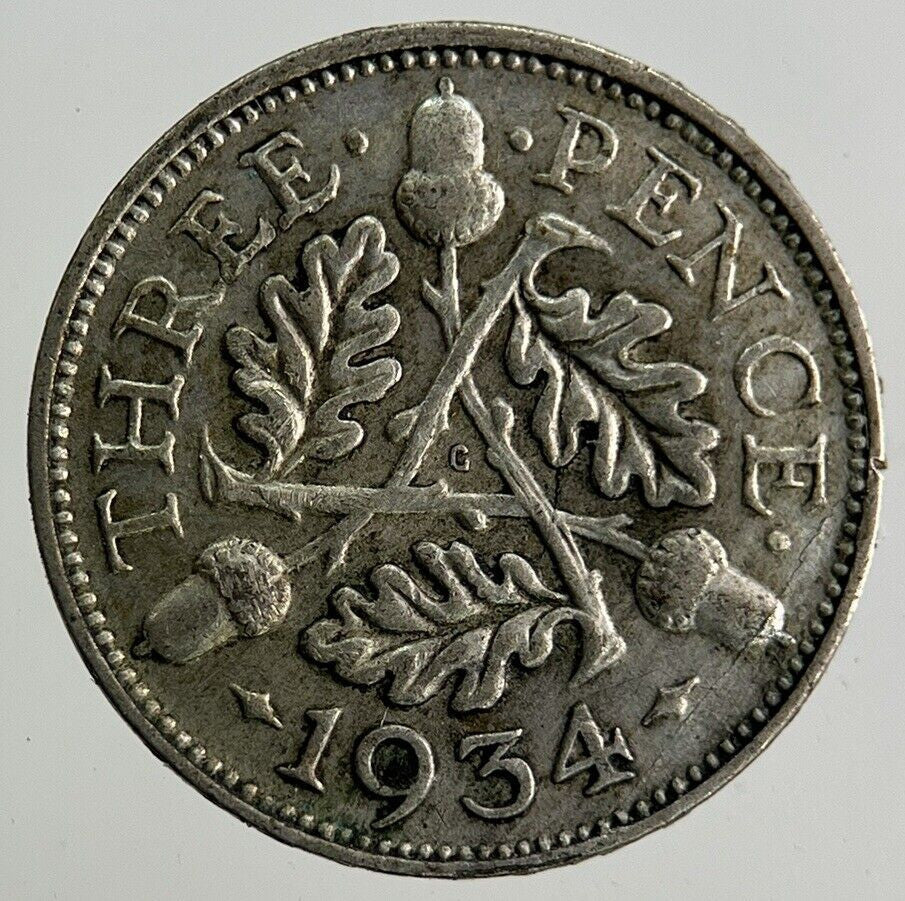 1934 George V Threepence Silver Coin | Collectable Grade
