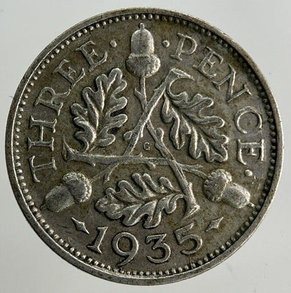1935 George V Threepence Silver Coin | Fine Collectable Grade