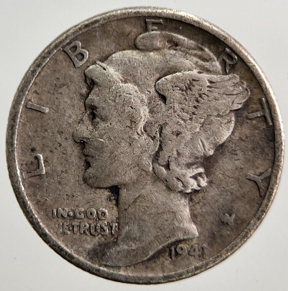 1941 US USA Mercury Dime Silver Coin | Collectable Grade | a2535