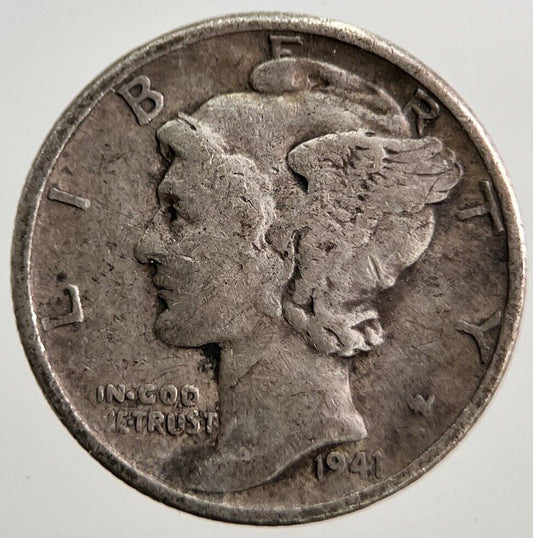 1941 US USA Mercury Dime Silver Coin | Collectable Grade | a2535
