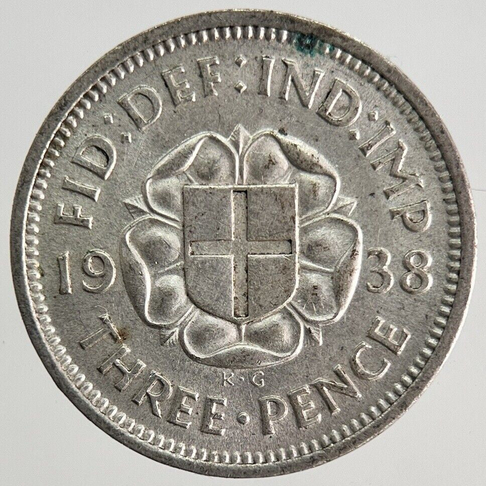 1938 George VI Threepence Silver Coin | Very High Grade