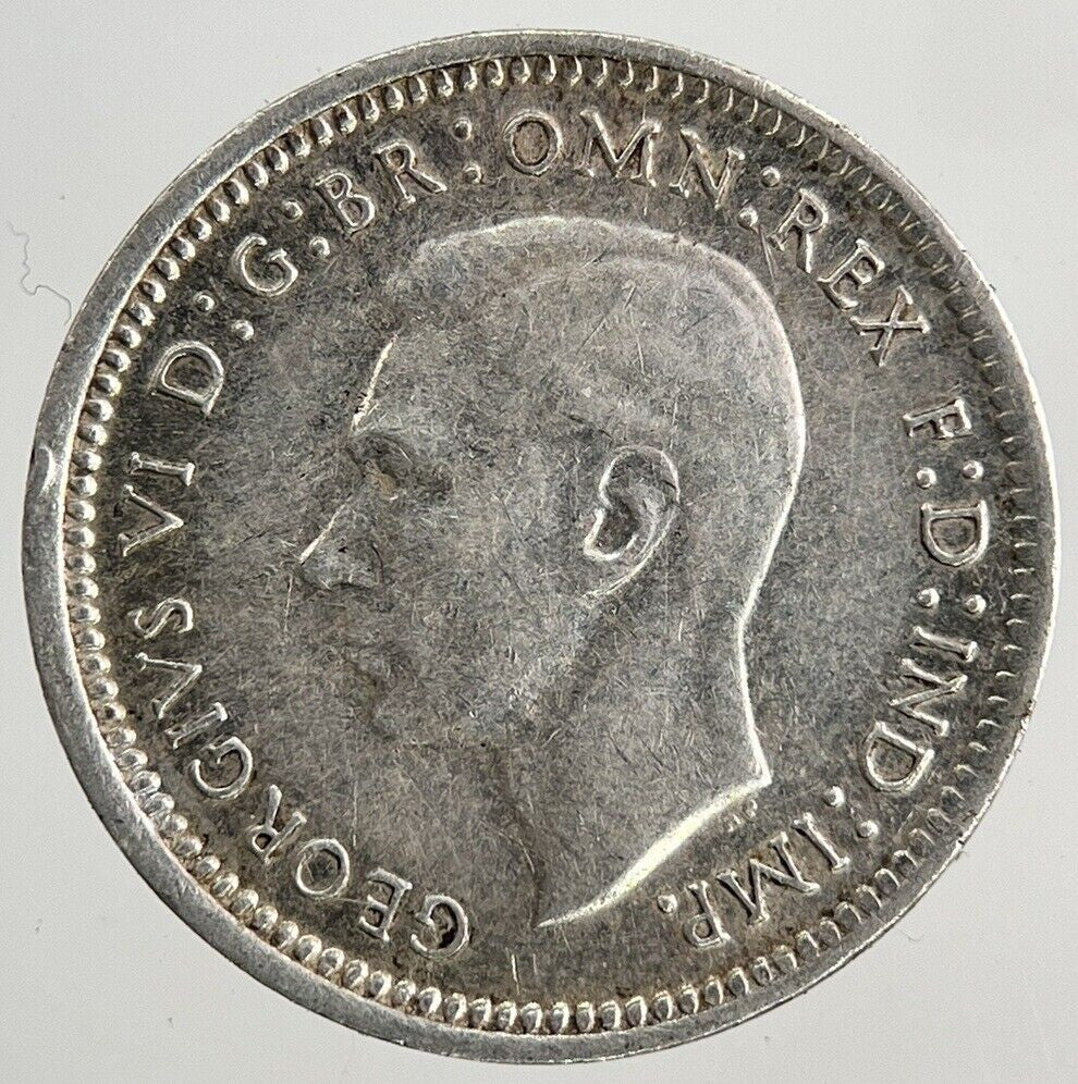 1943 - S Australia Threepence Silver Coin | Fine Collectable Grade