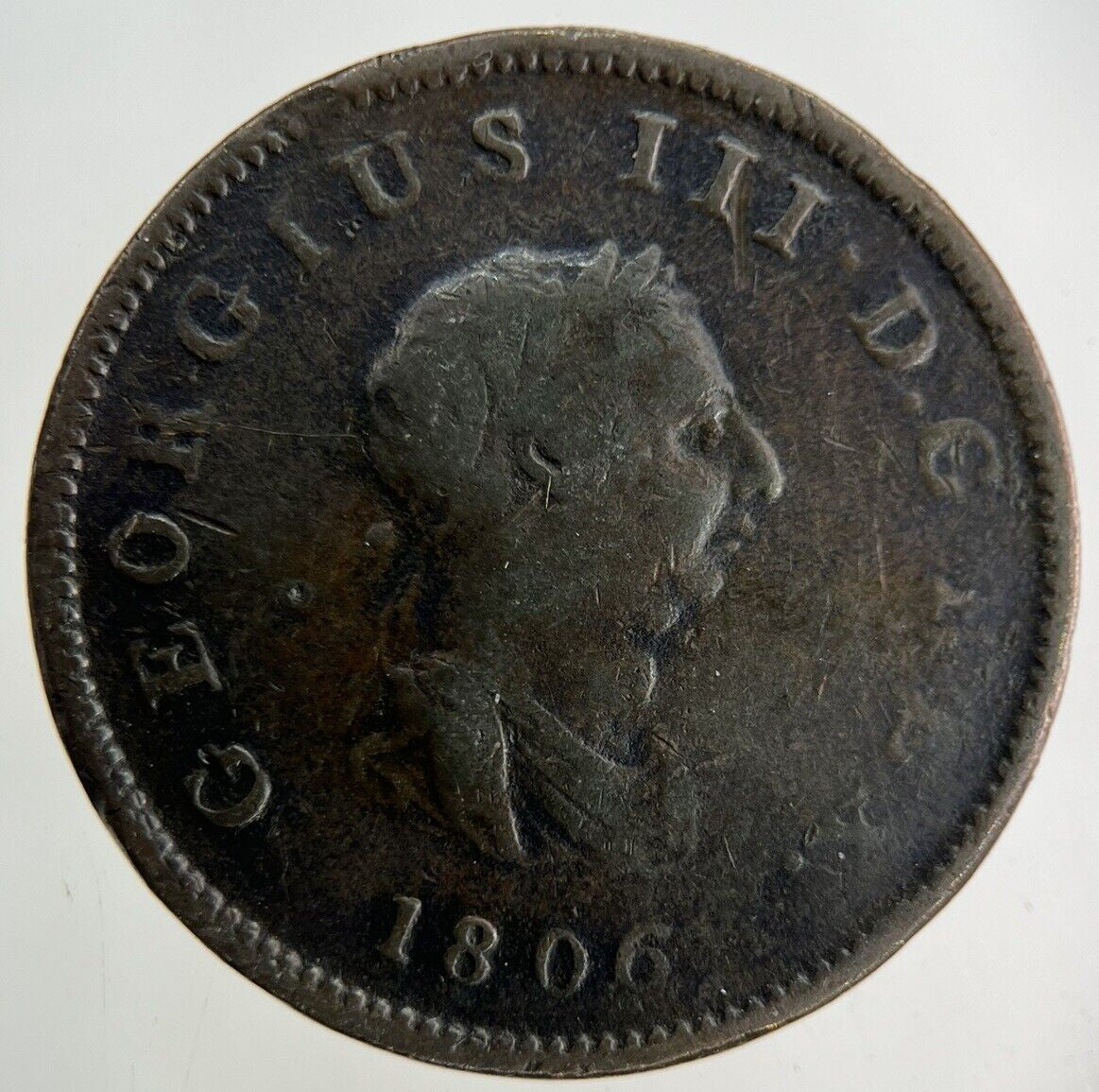 1806 George III 3rd Half - Penny Coin | Fine Collectable Grade