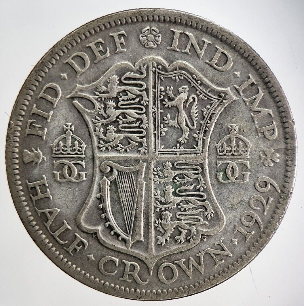 1929 George V Half - Crown Silver Coin | Fine Collectable Grade