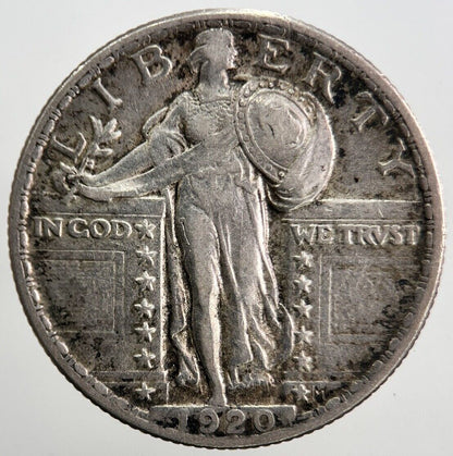 1920 US USA Standing Liberty Quarter Silver Coin | Very High Grade | a5369